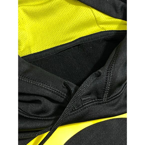 Nike Therma-Fit Oregon Ducks Logo Hoodie Sweatshirt Black Yellow Neon Large - Picture 11 of 12